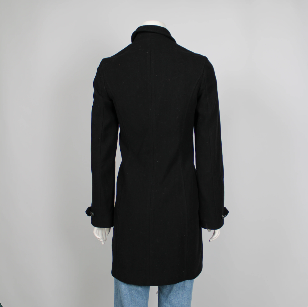 Hugo Boss Black Wool Blend Overcoat EU 36