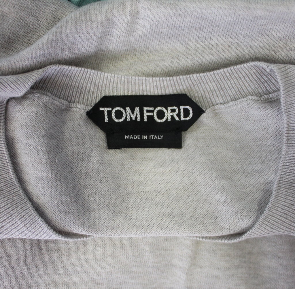 Tom Ford Grey Lightweight Jumper Size 48