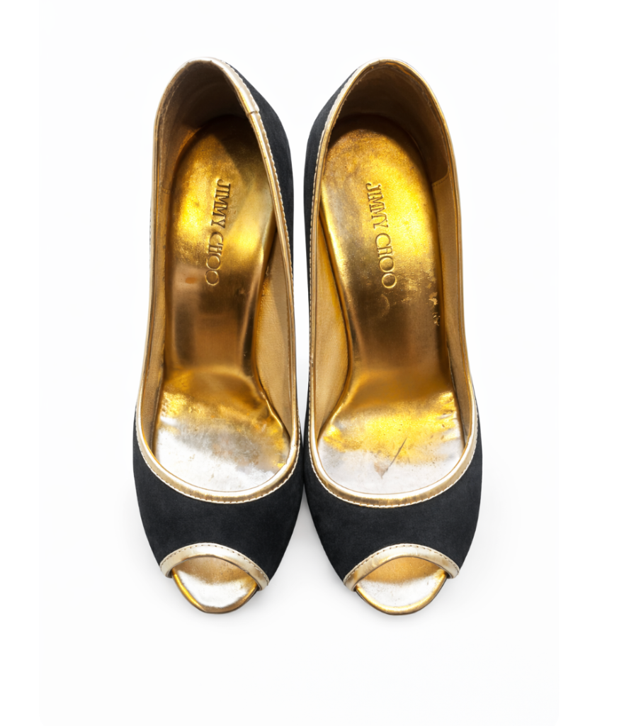 Jimmy Choo Papina Cork Wedge Peep Toe Pumps