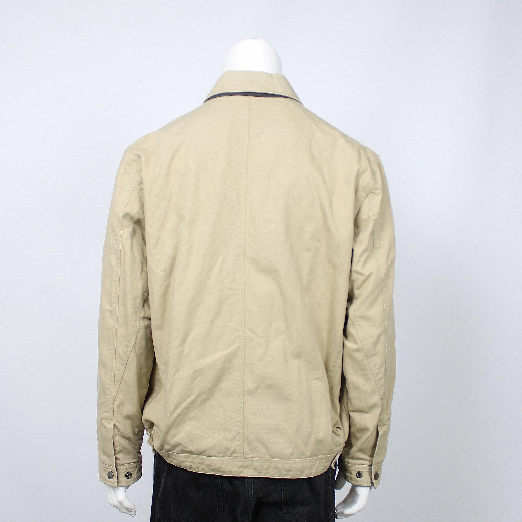 Giorgio Armani Beige Zip-Up Jacket Size L