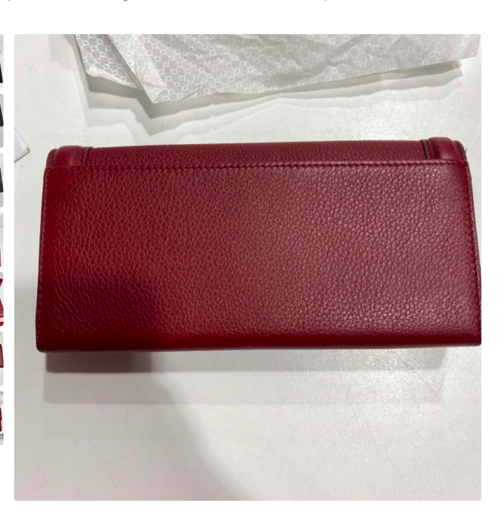 Oroton Womens Wallet Red / Silver Lirio Slim Clutch Wallet