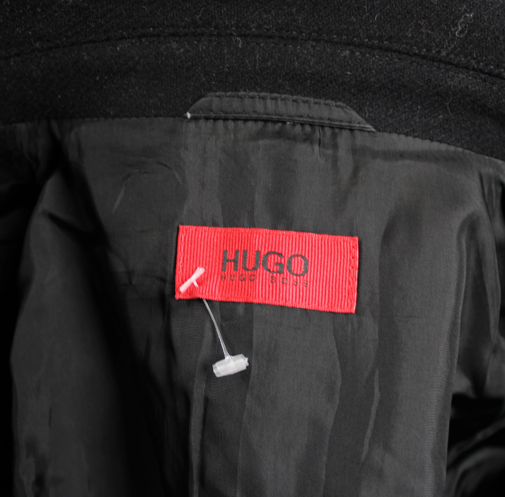 Hugo Boss Black Wool Blend Overcoat EU 36