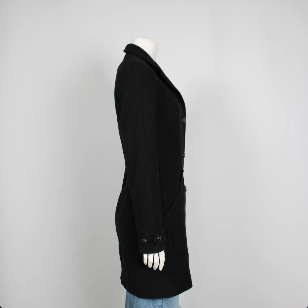 Hugo Boss Black Wool Blend Overcoat EU 36